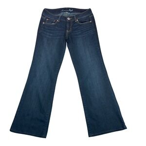 American Eagle Boyfriend Super Stretch Dark Wash Indigo Denim Jeans Womens 29x27